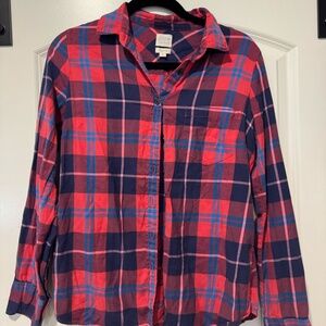 J. Crew Perfect fit Flannel Shirt  Women’s US Size Small